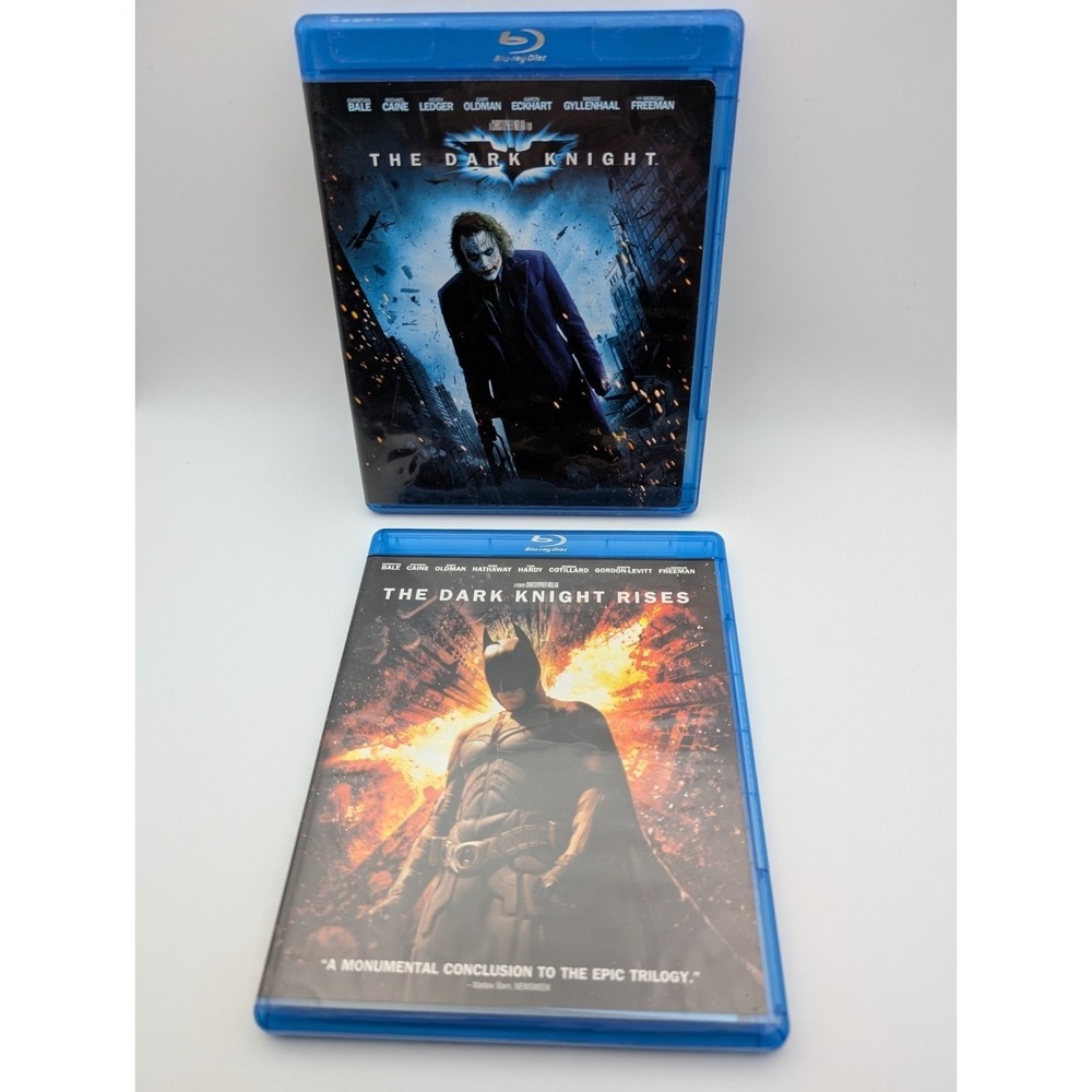 The Dark Knight + Dark Knight Rises (Blu-ray, 2012) + Inserts Excellent Conditio